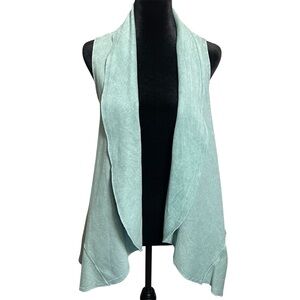 Testimony Los Angeles French Terry Cardigan Style Sleeveless Open Vest